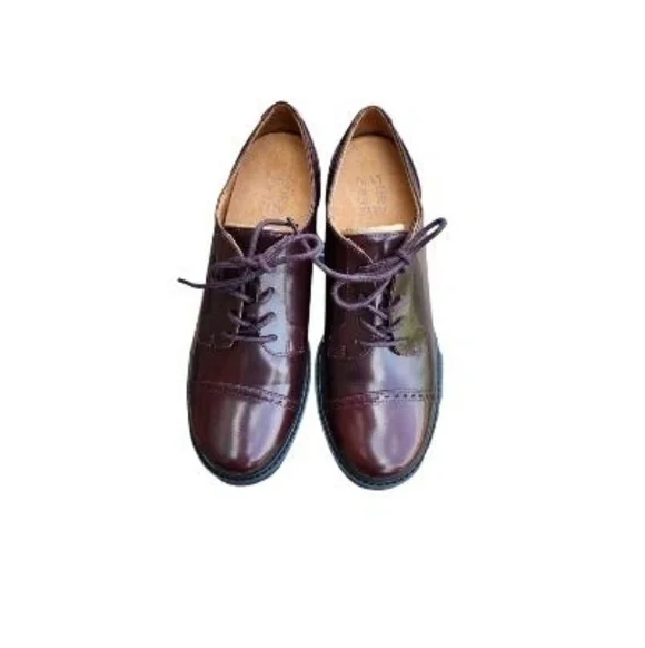 Wide Naturalizer Cabaret Lace Loafer Lug Platform Wine Burgundy Shoe Women 8.5 - Picture 3 of 15
